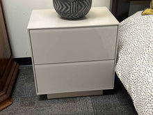 Pair of CB2 Grey Lacquer Nightstands