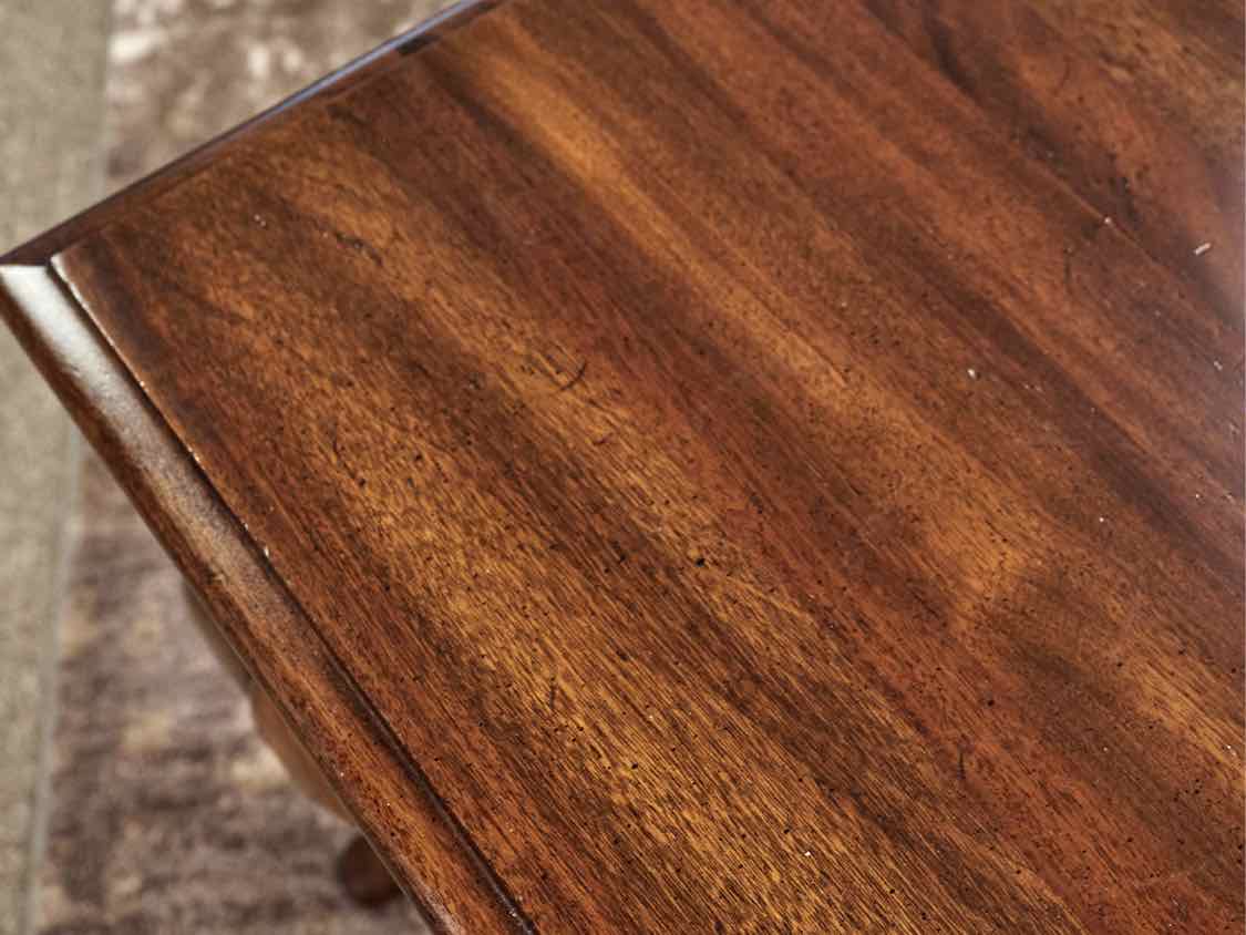 Pair of Mahogany Queen Anne Style 1 Drawer Nightstands