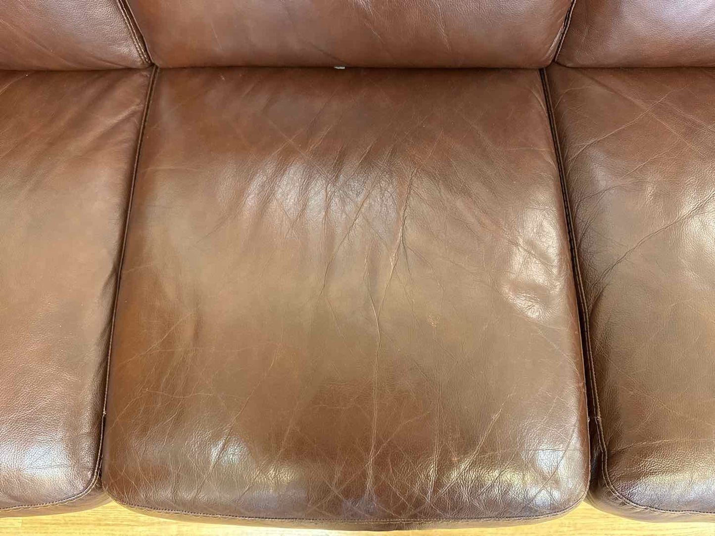 Chateau D'ax Chocolate Leather Sofa