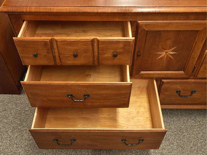 Ethan Allen'Country Crossing' Maple 6 Drawer & 1 Door Dresser