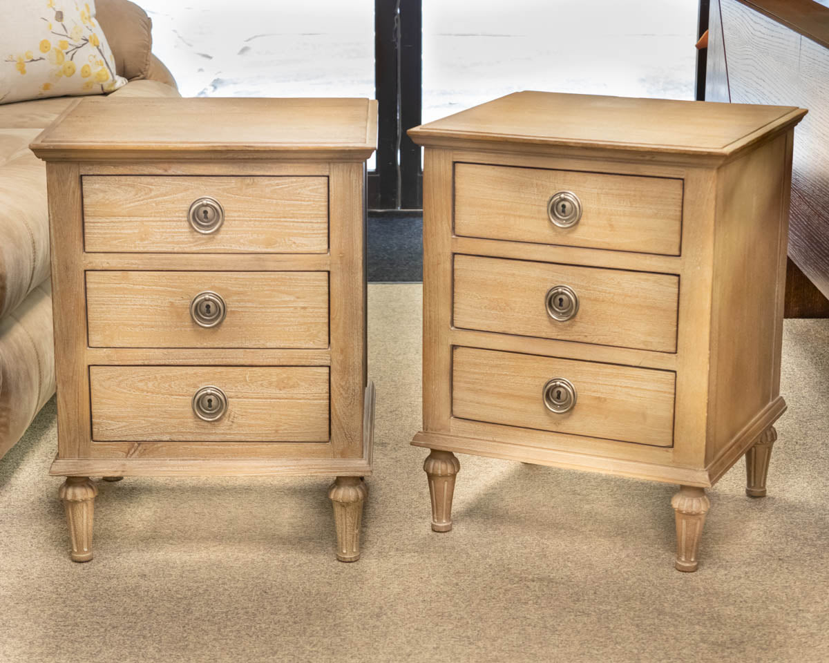 Pair of RH ' Maison' 3 Drawer Nightstands