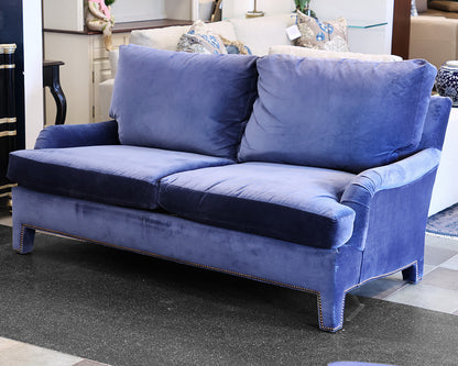 Custom Lee Industry Blue Sofa
