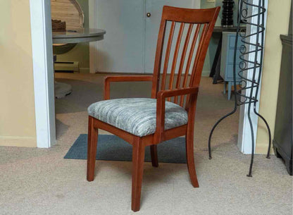 Birch Dining Table & (6) Birch Slat Back Dining Chair Set