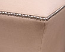 Pair of Curved Square Upholstered Ottomans