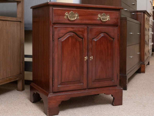 Henkel Harris Mahogany 1 Drawer 2 Door Nightstand