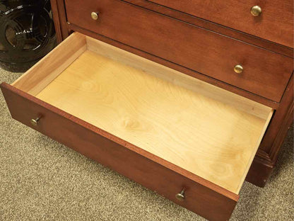 Louis Phillip Style Cherry Finish 7 Drawer Chest with Bronze Finish Knobs