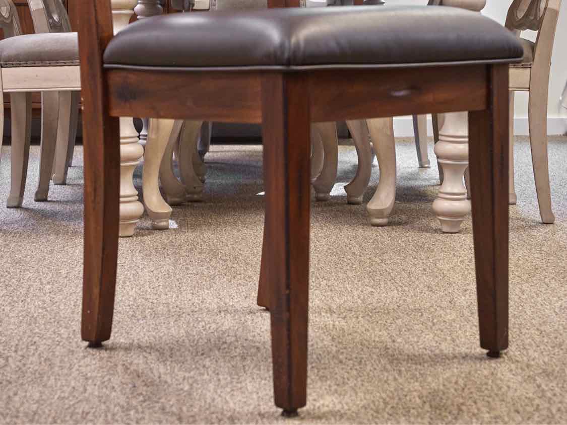 Dark Stain Slatback Dining Chair