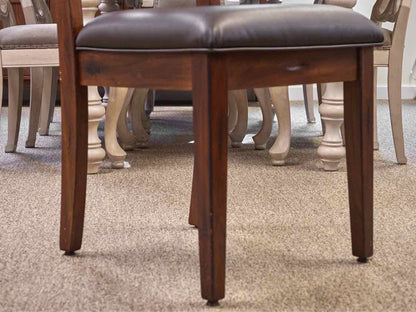 Dark Stain Slatback Dining Chair