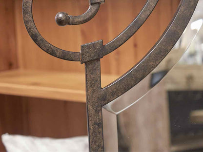 Forged Iron Beveled Glass Mirror
