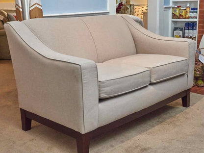 Light Grey Upholstered Loveseat