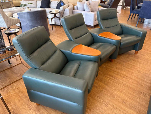 Ekornes Stressless 'Arion' Home Theater Recliner Sofa w/ Ottoman