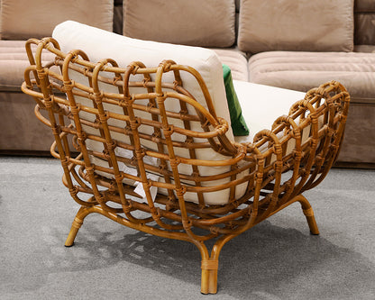 Pair of West Elm 'Savannah' Rattan Chairs