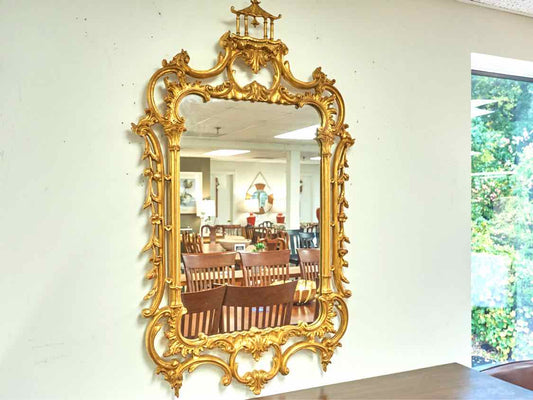 Carvers Guild Pagoda Chippendale Gold Mirror
