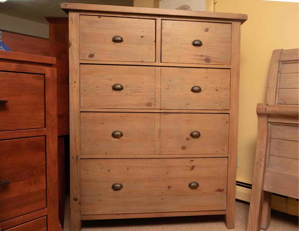 Four Hands Reclaimed Wood 5 Drawer Chest in Sundried Wheat Finish