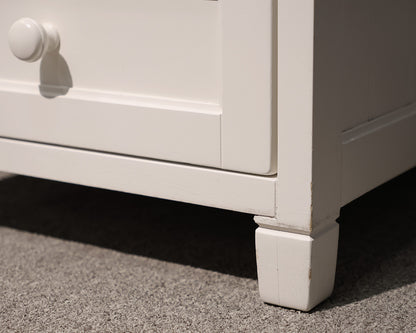 Pottery Barn White Corner Desk. 2 Pullout Shelves/2 Drawers