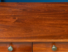 Louis Philippe Double Dresser in Dark Cherry Finish with Brass Pulls
