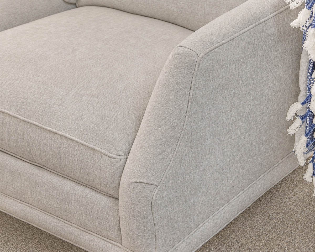 Rowe 3-Pc Sectional with Left Arm Facing Chaise in Limestone Velvet