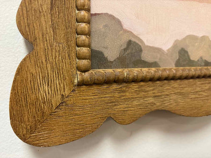 Set of Two Natural Wood Framed Landscapes
