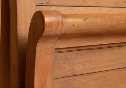 Four Hands Reclaimed Wood  King Sleigh Bed in Sundried Wheat Finish