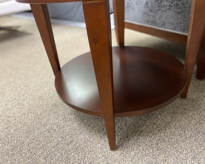 HBF Popular Wood Round Side Table with Shelf
