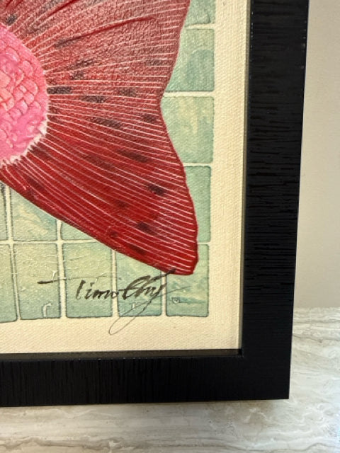 Framed Pair of Fish Painting