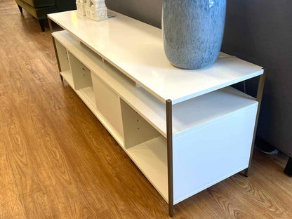 White Lacquer Media Console