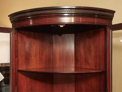 Drexel Mahogany 2 Glass Curved Door 1 Drawer Lower Doors  China Cabinet