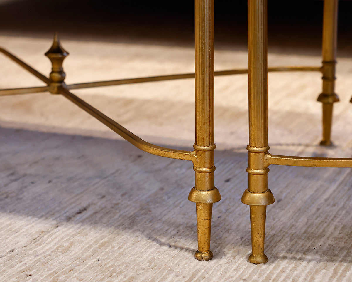 Set of Three Rectangular and Demi Lune Tables