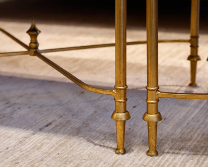 Set of Three Rectangular and Demi Lune Tables