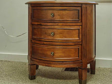 Demilune Side Table with Fan Inlay on top