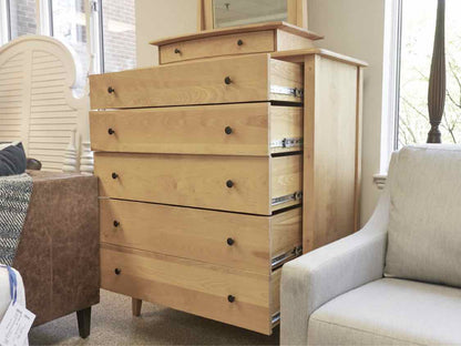 Pompanoosuc Mills Two Piece Six Drawer Cherry Chest and Mirror