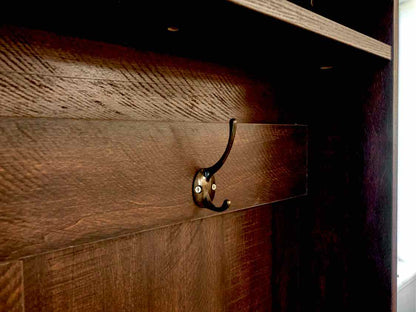 Rustic Dark Stain Hall Tree