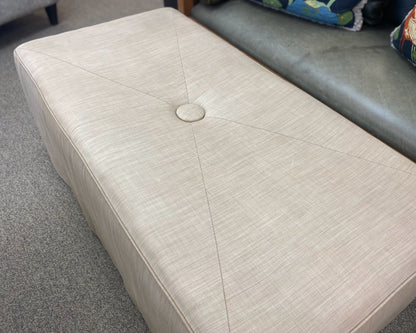 Kravet Skirted Bench Upholstered in Oatmeal