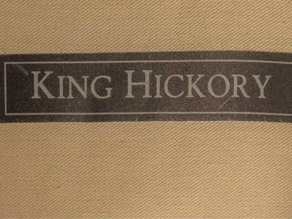 Pair Of King Hickory Navy Chevron Pattern Upholstered Transitional  Chairs