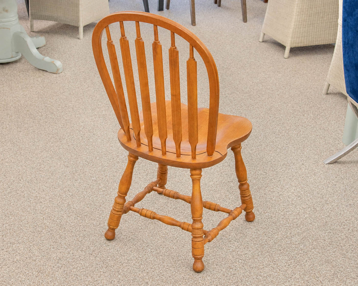 Set of 4 E. R. Buck Windsor Dining Chairs in Solid Rock Maple