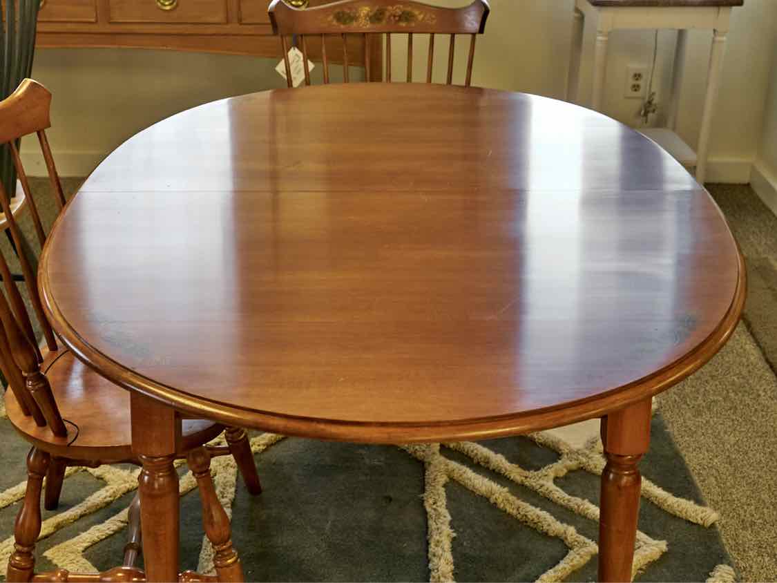 Hitchcock Maple Oval Table & 6 Chair Set