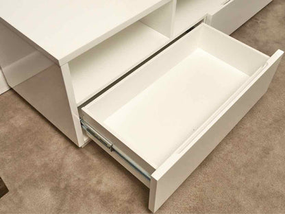 CB2 White Lacquer Media Furniture