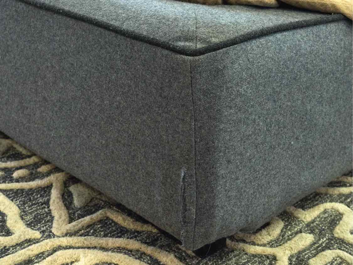 Modern King Platform Bed in Charcoal Grey