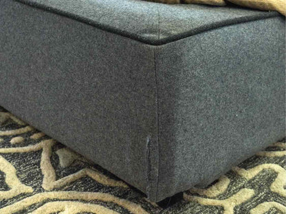 Modern King Platform Bed in Charcoal Grey