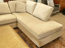 Boston Interiors 2 Piece Sectional/Chaise in Champagne Microfiber Upholstery