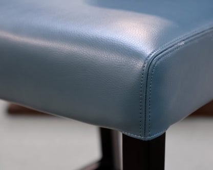 Set of 4 Crate & Barrel Lowe Ocean Leather Counter Stools