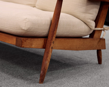 George Nakashima Built Black Walnut Settee