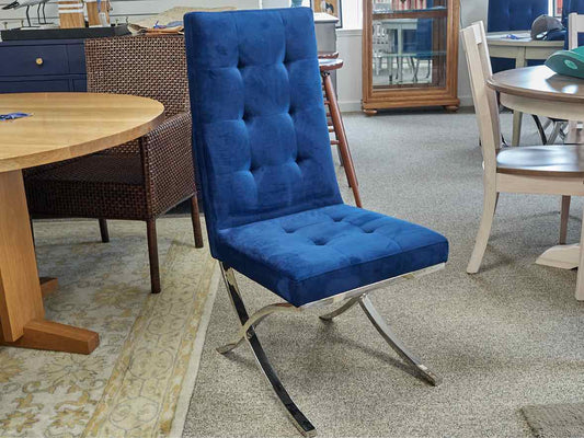 Set of 6 Belllini Modern Living Lidia Blue Dining Chairs