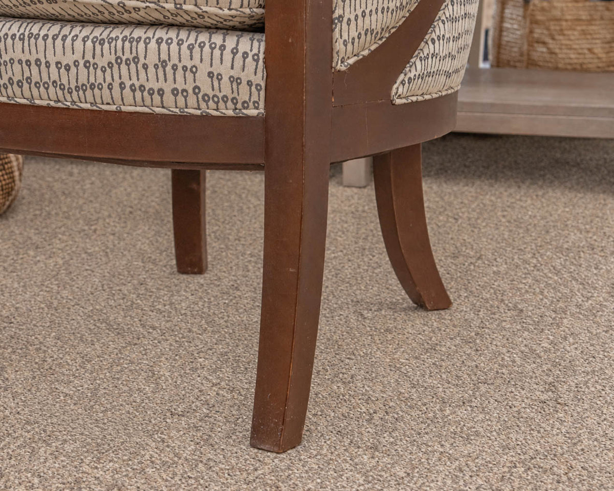 Hickory Chair Mahogany Framed Accent Chair