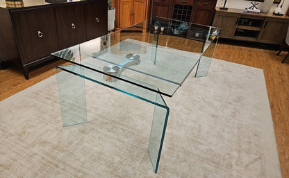 'Ray Plus' Contemporary Glass Dining Table