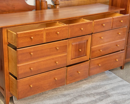 Thomasville Impressions Triple Dresser in Cherry with Wood Pulls