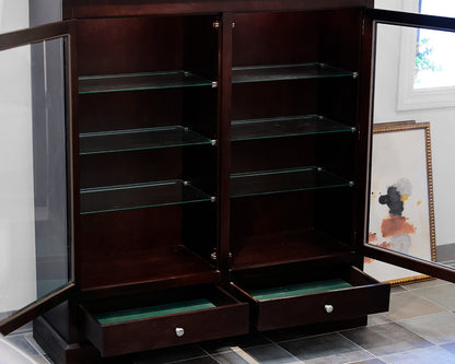 Bermex Dark Cherry Display Cabinet