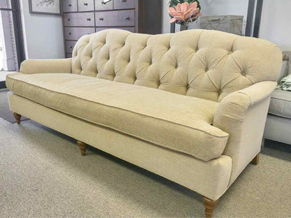 Charles Stewart English Roll Arm Bench Seat Sofa in Dark Gold