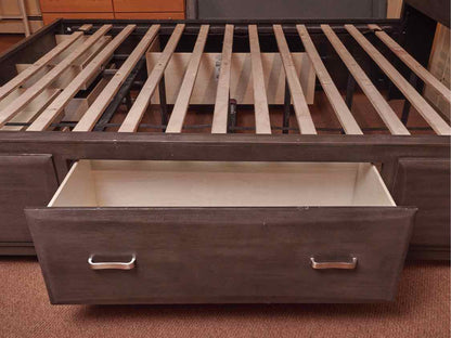 Ashley Furniture Queen 6 Drawer Storage  Bed In Slate Grey Finish