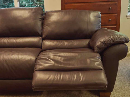 Italsofa Chocolate Brown Sofa with 2 Reclining Seats